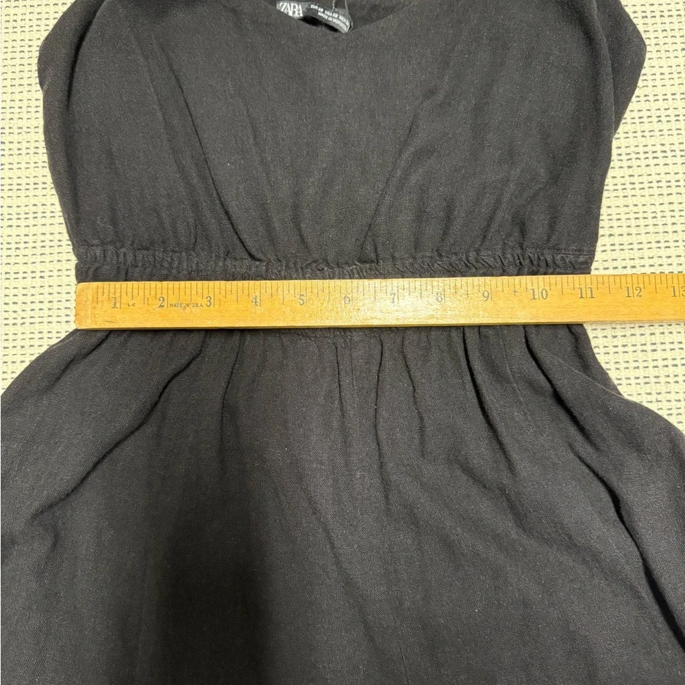 Zara Woman’s Black Linen Blend Romper